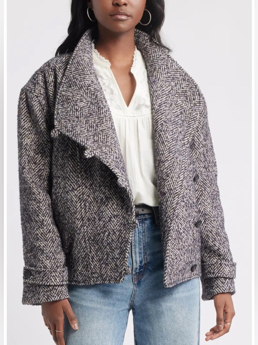 Treasure & Bond Herringbone Twill Jacket. Size XL Women #565